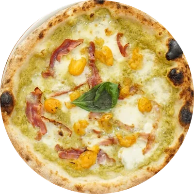 La pizza Campagnola vista dall'alto
